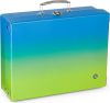Kufřík lamino hranatý A4 OXY Ombre Blue- green