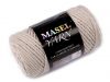 Recyklovaná bavlněná příze macrame 5 mm rozčesávací