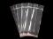 PP sáček s lepicí klopou a závěsem 6x15 cm - transparent, 36000 ks