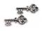Přívěsek klíč 9x20 mm - 1 platina s patinou, 10 ks