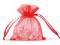 Dárkový pytlík 9x11 cm organza - 26 červená, 10 ks