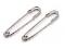 Ozdobný spínací špendlík kilt 13x65 mm - platina, 10 ks