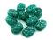 Plastové korálky s velkým průvlekem 13x15 mm - 3 (021) zelená tm. AB, 5 ks