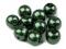 Skleněné voskové perly 8 mm - 59B zelená tm., 50 g
