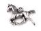 Přívěsek kovový kůň 15x18 mm - 1 platina s patinou, 5 ks