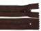 Spirálový zip No 3 délka 16 cm autolock - 304 hnědá čokoládová, 1 ks