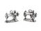 Přívěsek šicí stroj 13x16 mm - 1 platina s patinou, 4 ks