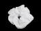 Gumička scrunchie do vlasů - 1 bílá, 1 ks