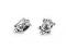 Kovový korálek želva 10x14 mm - platina s patinou, 20 ks