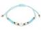 Náramek shamballa s perletí a broušenými korálky - 3 mint, 1 ks
