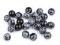 Minerální korálky Obsidián vločkový 8 mm - obsidián vločkový, 11 ks