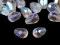 Skleněné korálky broušené kapky 7x10 mm - 2 crystal AB, 20 g
