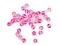 Skleněné korálky s AB efektem 6 mm - 4 pink, 32 ks