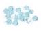 Plastové korálky s velkým průvlekem diamant s AB efektem 8x13 mm - 6 mint, 10 g