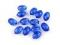 Plastové korálky ploškované olivy 10x15 mm - 6 modrá, 10 g