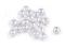 Plastové korálky s AB efektem 10 mm - 1 transparent, 10 g