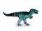 Nažehlovačka dinosaurus - 2 zelený tyrkys, 10 ks