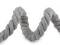 Bavlněná šňůra kroucená 20 mm macrame - 5 šedá, 1 m