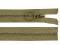 Kostěný zip No 3 délka 60 cm s kroužkem - 263 zelená khaki, 1 ks