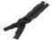 Kostěný zip extra velký No 20 délka 25 cm - černá, 1 ks