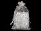 Dárkový pytlík 14x21 cm organza - 1 bílá, 10 ks