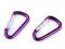 Kovová karabina 23x39 mm - 7 fialová purpura, 10 ks