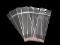 PP sáček s lepicí klopou a závěsem 5x10 cm - transparent, 100 ks