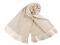 Šátek / šála typu pashmina s třásněmi 65x180 cm - 6 (14) béžová světlá, 1 ks