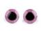 Oči glitrové s pojistkou 25 mm - 2 pink, 24 sada