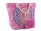 Letní / plážová taška mandala, paisley s taštičkou 39x50 cm - 1 pink, 1 ks