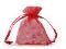Dárkový pytlík 7x8,5 cm organza - 3 červená, 100 ks