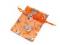Dárkový pytlík čarodějnice / Halloween 13x18 cm organza - 1 oranžová, 10 ks