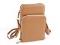 Peněženka s kapsou na mobil přes rameno crossbody 11,5x18 cm - 2 béžová velbloudí, 1 ks