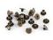 Sedlářský nýt šroubovací 10 mm - 3 staromosaz, 10 pár