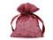 Dárkový pytlík 10x13 cm organza s glitry - 5 bordó, 10 ks
