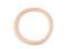 Dřevěný kruh / macrame, ucha na tašky - 2 (13,5 cm) přírodní sv., 1 ks