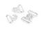 Plavkové zapínání šíře 17 mm plastové - 1 transparent, 20 pár