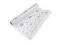 Vánoční organza s potiskem - vločka, šíře 36 cm - 1 stříbrná, 4.5 m