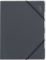 Tříklopá složka s gumou - antracit