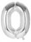 Nafukovací číslice, stříbrná folie 40cm - číslice 0