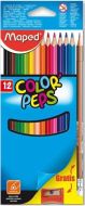 Pastelky Maped ColorPeps - 12 barev + ořezávátko a grafitová tužka