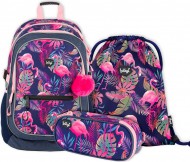 BAAGL SET 3 Flamingo: batoh, penál, sáček - zvětšit obrázek