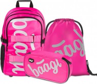 BAAGL SET 3 Skate Pink: batoh, penl, sek - zvtit obrzek