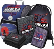 BAAGL SET 5 Ergo Ninja: aktovka, penál, sáček, desky, box - zvětšit obrázek