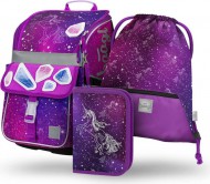 BAAGL SET 3 Zippy Unicorn Universe - Kreativ: aktovka, penl, sek - zvtit obrzek