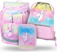 BAAGL SET 3 Airy Rainbow Unicorn: aktovka, penál, sáček - zvětšit obrázek