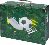 BAAGL Skládací školní kufřík Fotbal s kováním