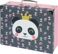 BAAGL Skládací školní kufřík Panda s kováním - zvětšit obrázek