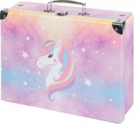 BAAGL Skládací školní kufřík Rainbow Unicorn s kováním - zvětšit obrázek