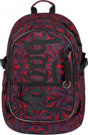 BAAGL Školní batoh Core Red Polygon
